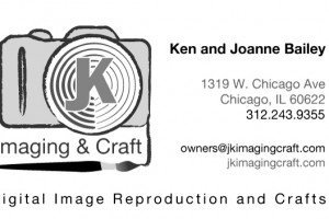 Business Card for JK Imaging and Craft