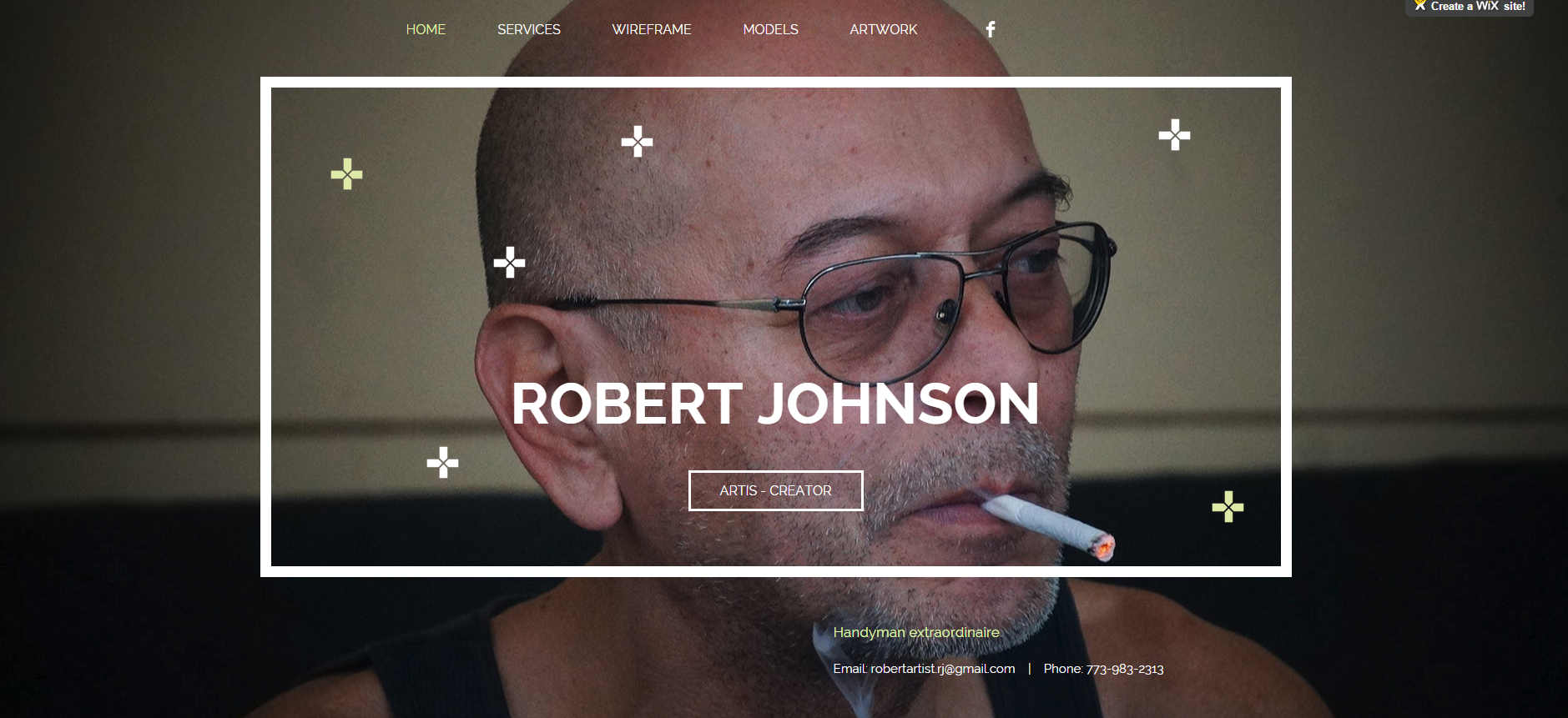 New Wix website for Robert Johnson