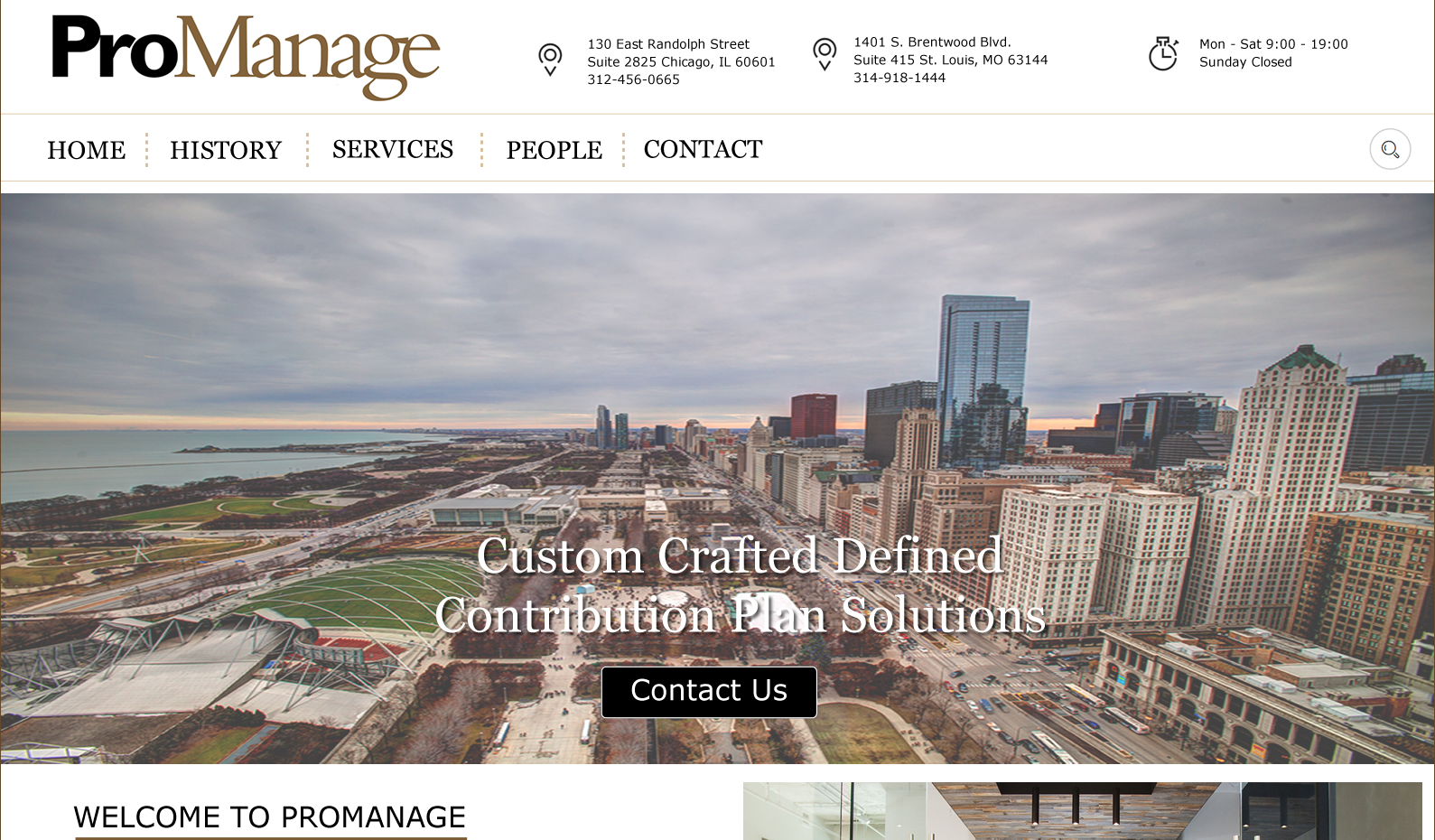 ProManage – Financial Institute Website